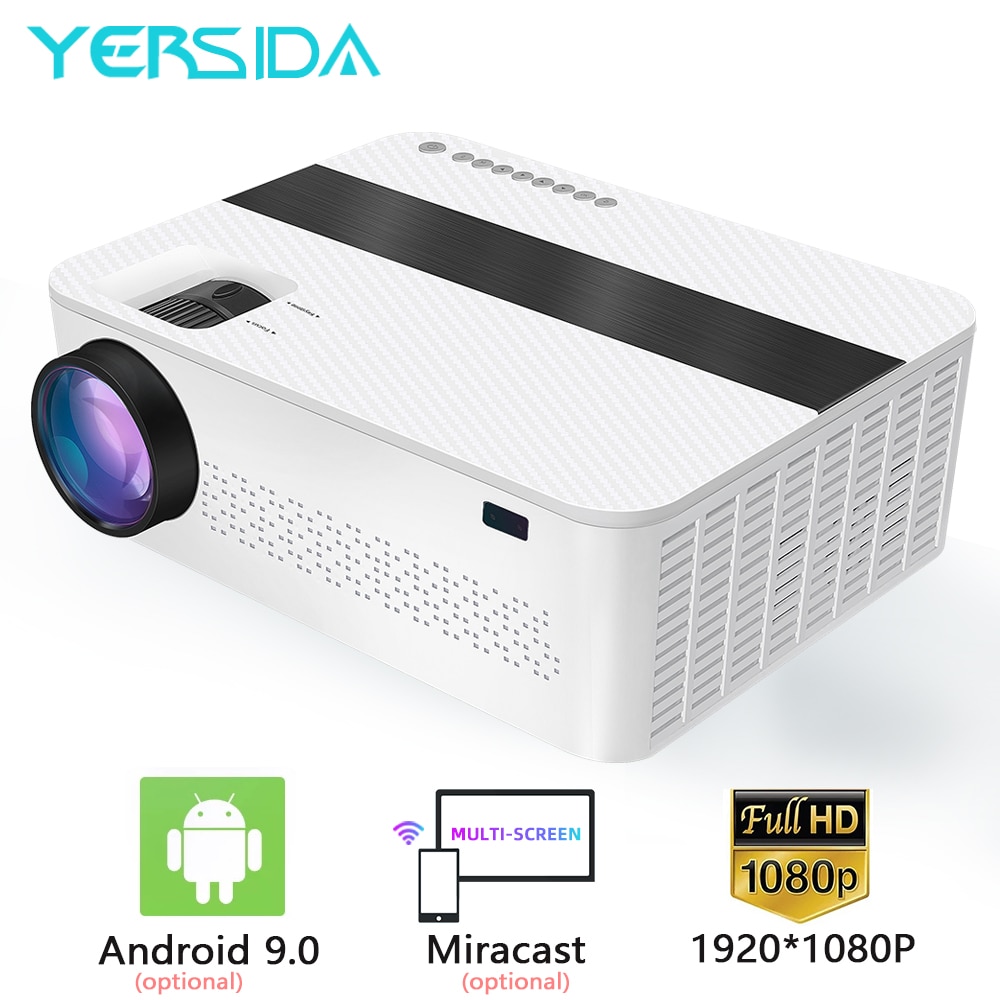 YERSIDA Ȩ ó׸ ߿ ޴ , ȵ̵ H6 1 + 8G Ǯ HD Ƽ 1080P 900ANSI 4K ,  5G BT5.0